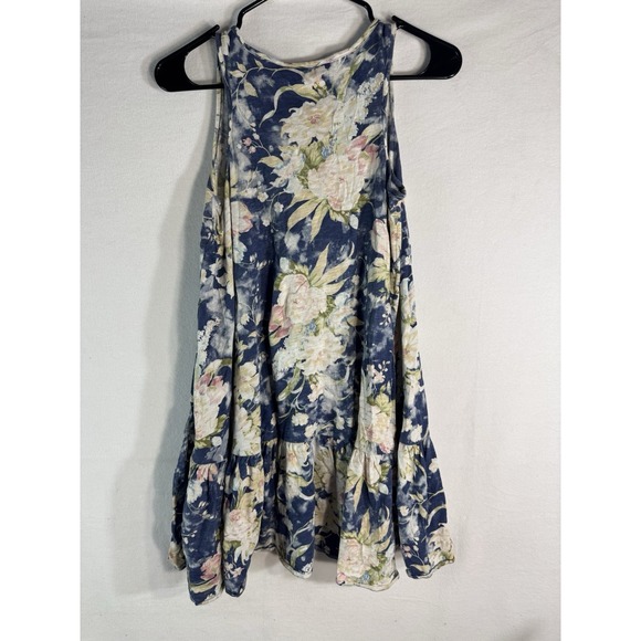 Polo Ralph Lauren Floral Sleeveless Dress Womens XL Blue Tiered Casual Summer - Picture 3 of 8
